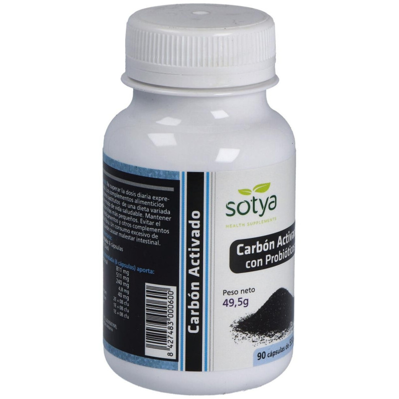 Carbón Activado con Probióticos 90caps - Sotya