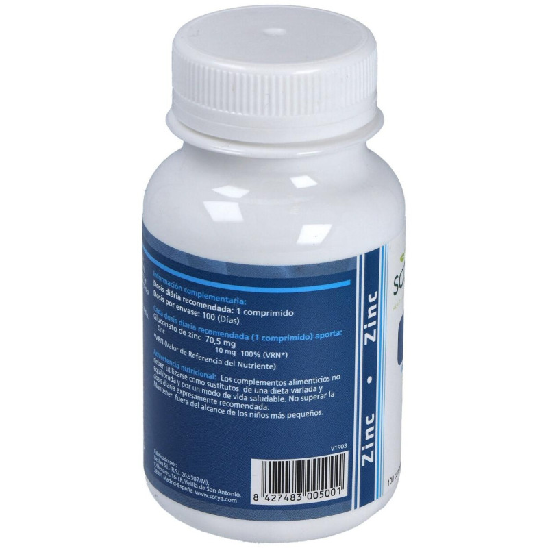 Zinc 50% Cdr 500mg 100comp - Sotya