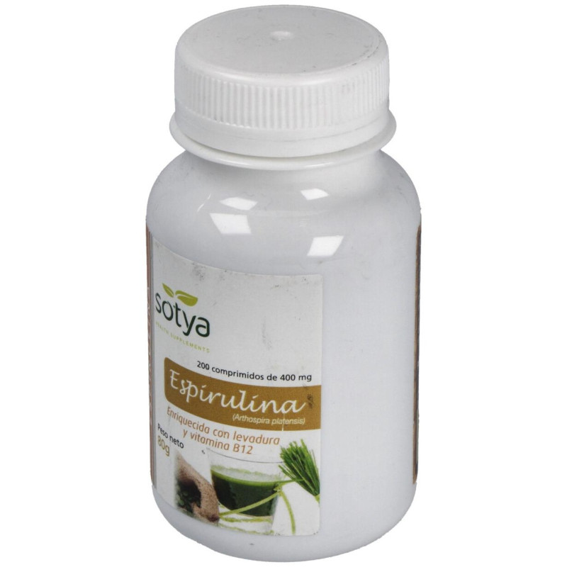 Espirulina 400 mg 200 Cápsulas - Sotya