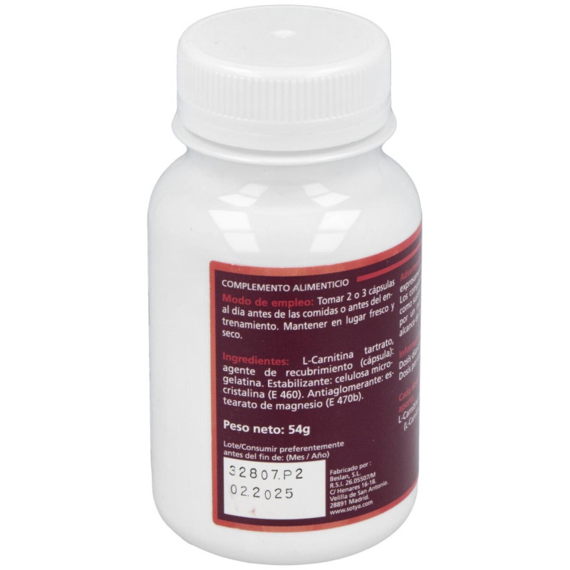 L - Carnitina 500mg 90cáps - Sotya