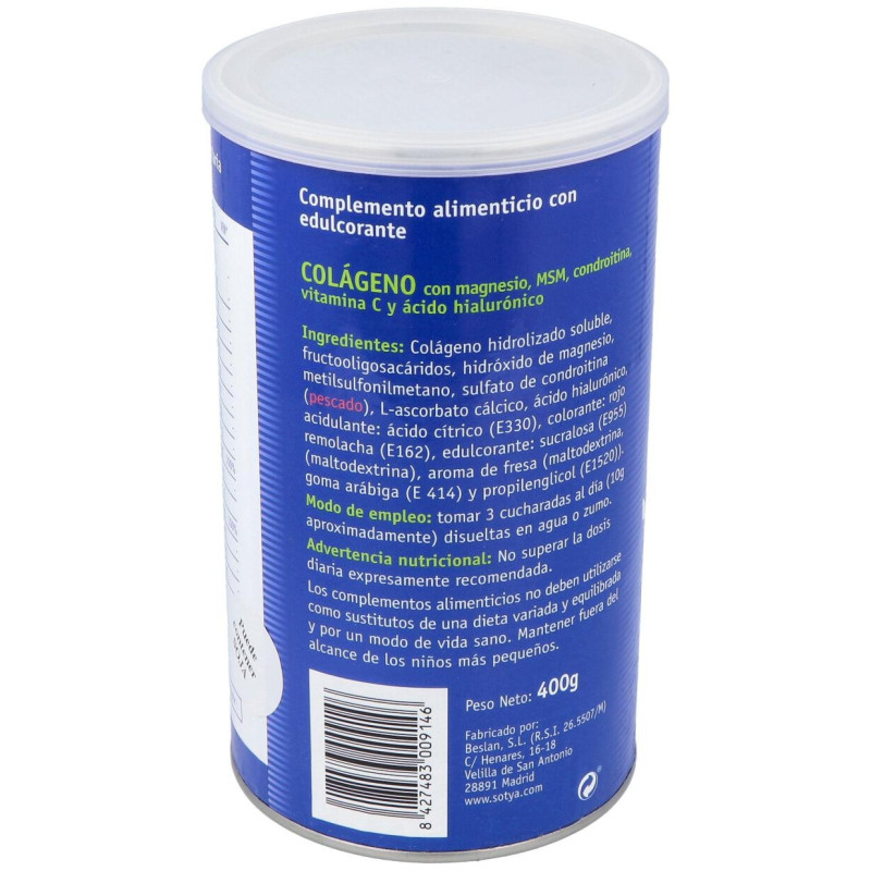 Colágeno + Ácido Hialurónico + Msm 400g - Sotya