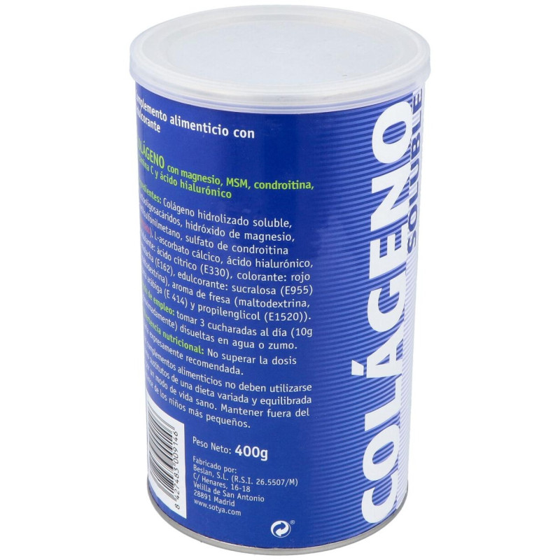 Colágeno + Ácido Hialurónico + Msm 400g - Sotya