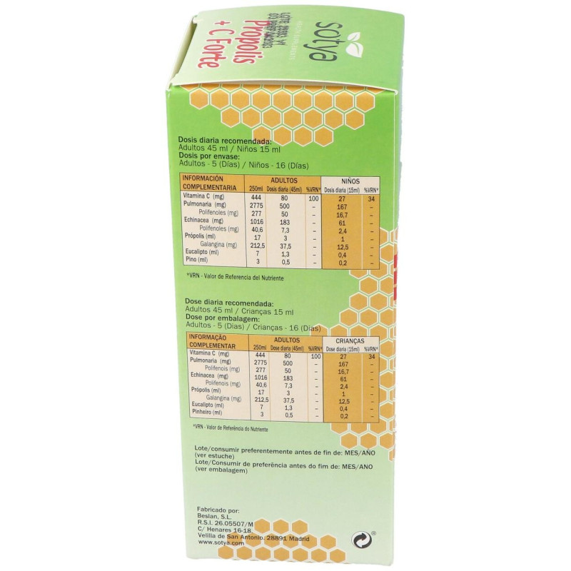 Propoleo + Vit.c Forte Jarabe 250ml - Sotya