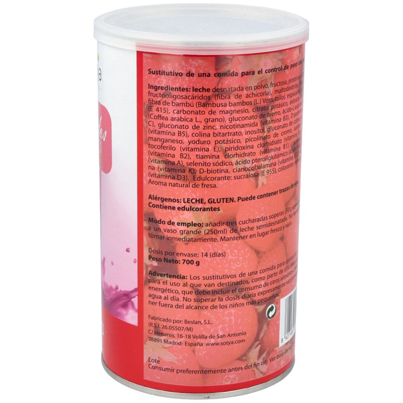 Batido Saciante Fresa 700gr - Sotya