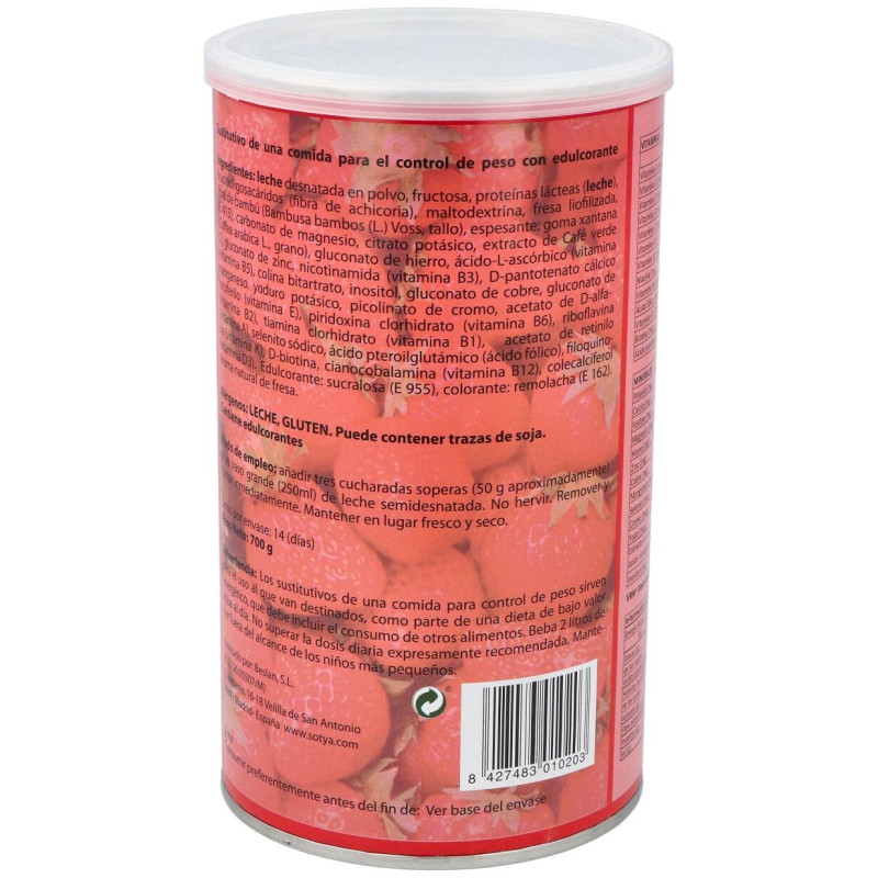 Batido Saciante Fresa 700gr - Sotya