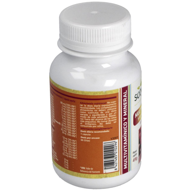 Multivitamínico y Mineral 60 Cápsulas de 820 mg - Sotya