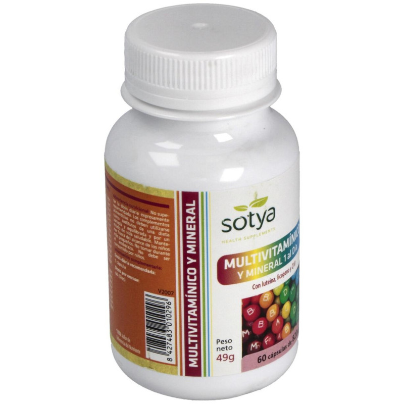 Multivitamínico y Mineral 60 Cápsulas de 820 mg - Sotya