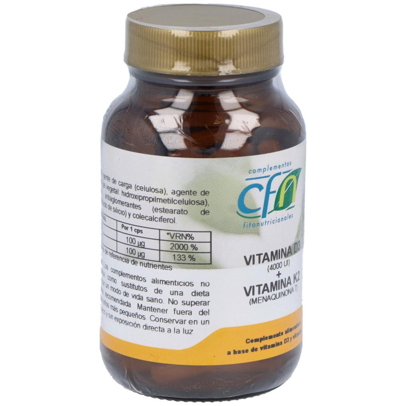 Vitamina D3+k2 60caps - Cfn