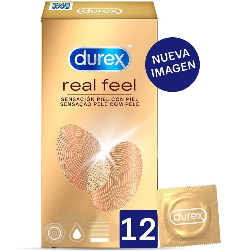 Durex Real Feel - Preservativo sin Latex (12 Unidades) - Reckitt Benckiser