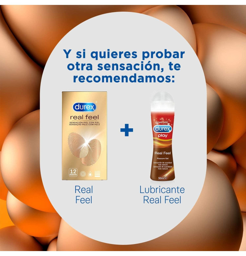 Durex Real Feel - Preservativo sin Latex (12 Unidades) - Reckitt Benckiser