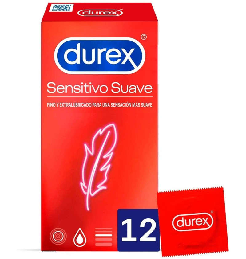 Durex Sensitivo Suave - Preservativos (12 Unidades) - Reckitt Benckiser