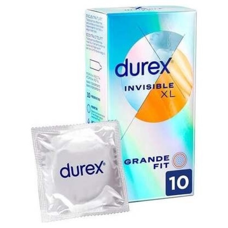 Invisible Preservativo Talla Xl 10u - Durex