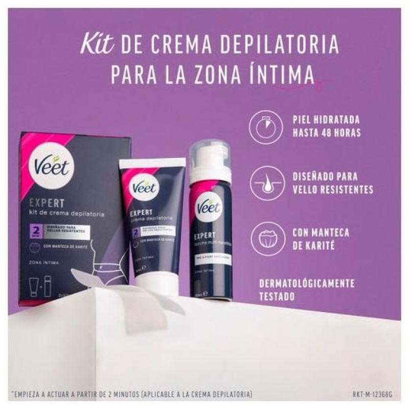 Veet Expert Kit Crema Depilatoria Zona Íntima