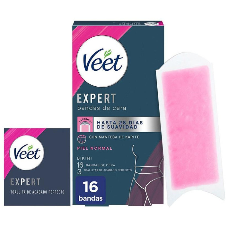 Expert Bandas de Cera Depilatoria Bikini Piel Normal 16uds - Veet