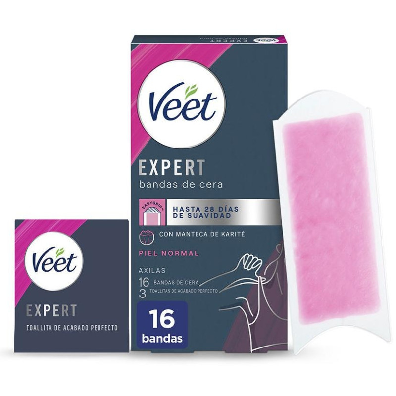 Expert Bandas de Cera Depilatoria Axilas Piel Normal 16uds - Veet