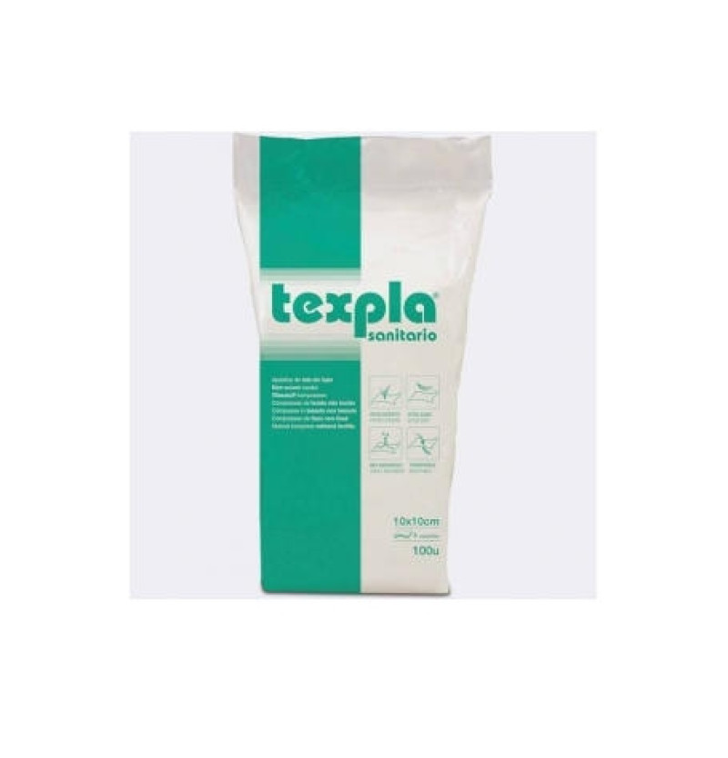 Texpla - Aposito Tela sin Tejer (10 X 10 cm 100 U) - Laboratorios Indas