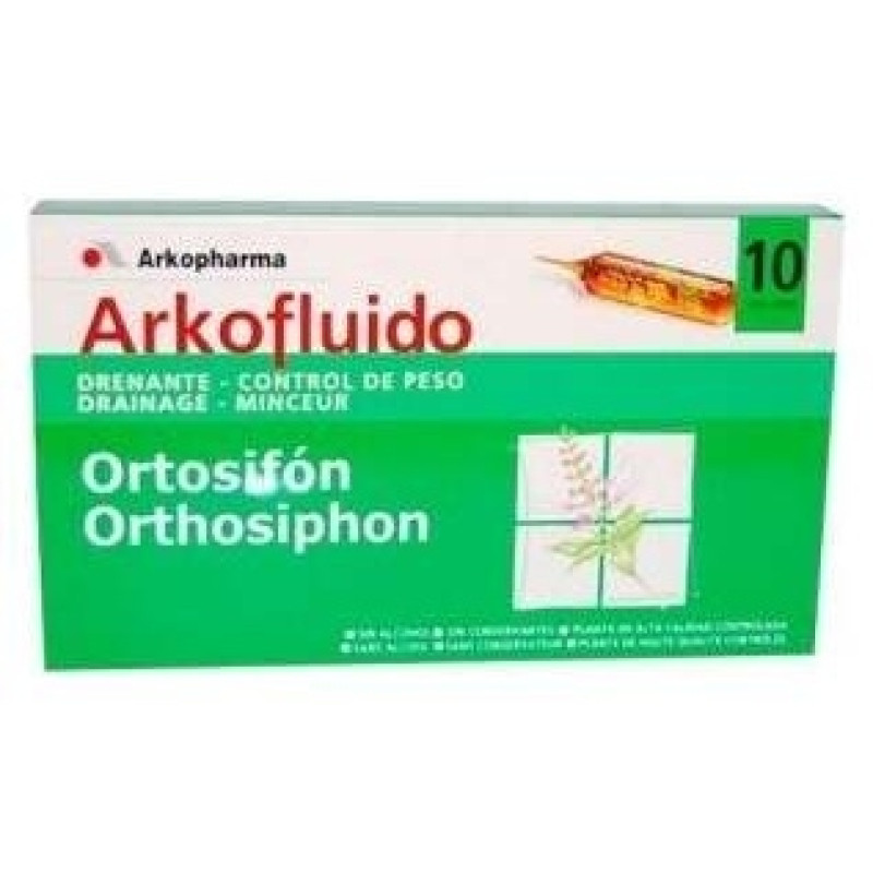 Arkopharma Arkofluido Ortosifón 15 ml, 20 Ampollas - Sin Marca