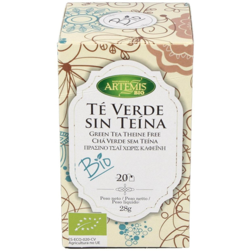 Te Verde sin Teina Infusion 20bolsitas. Bio - Artemis Bio