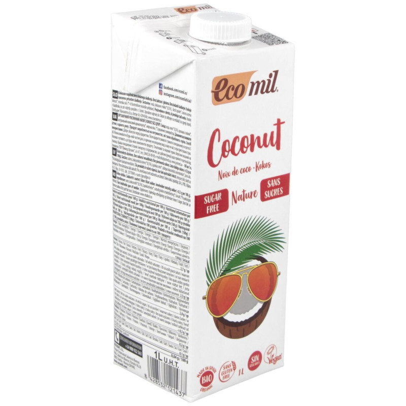 Ecomil Bebida de Coco Nature 1lt 6uds. Bio S/a - Almond