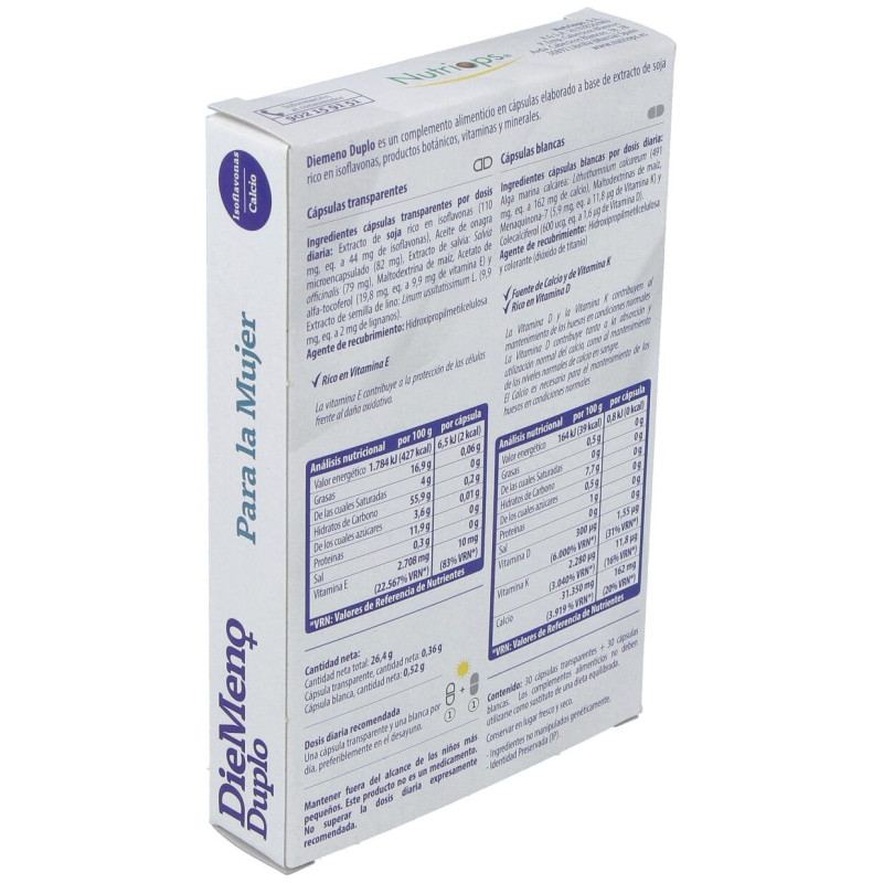 Diemeno Duplo 30cap.blancas y 30cap.transparen - Almond