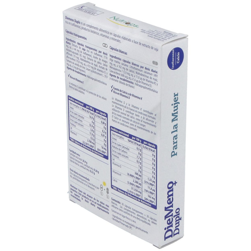 Diemeno Duplo 30cap.blancas y 30cap.transparen - Almond