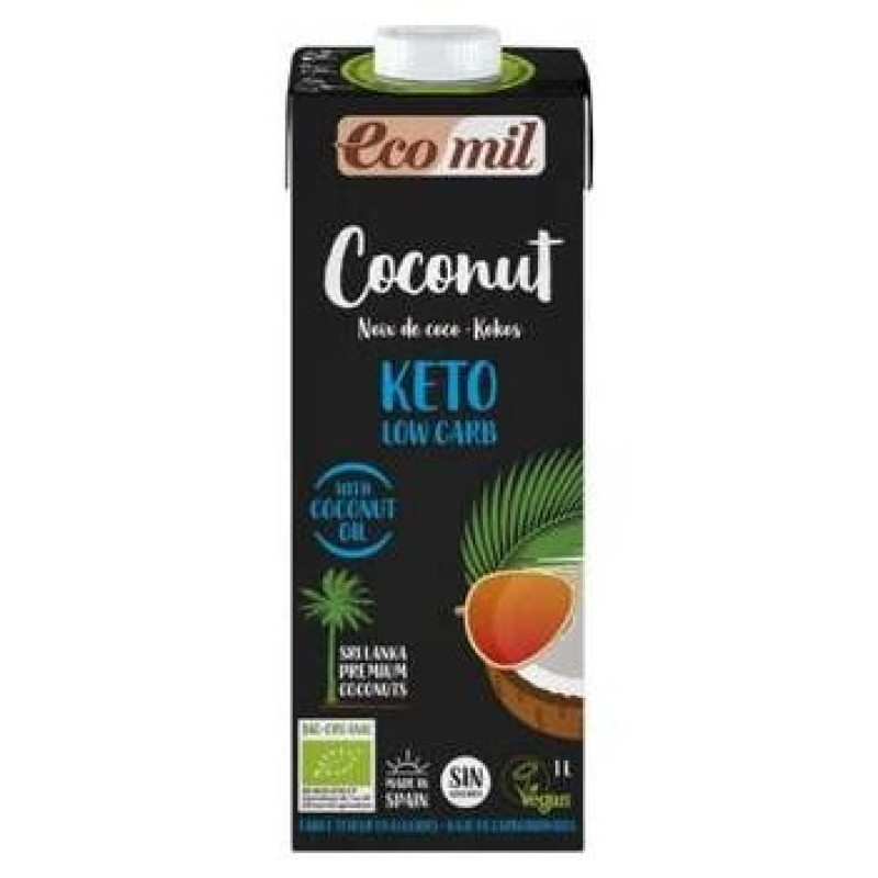 Ecomil Bebida de Coco Nature Keto 1lt 6uds. Bio - Almond