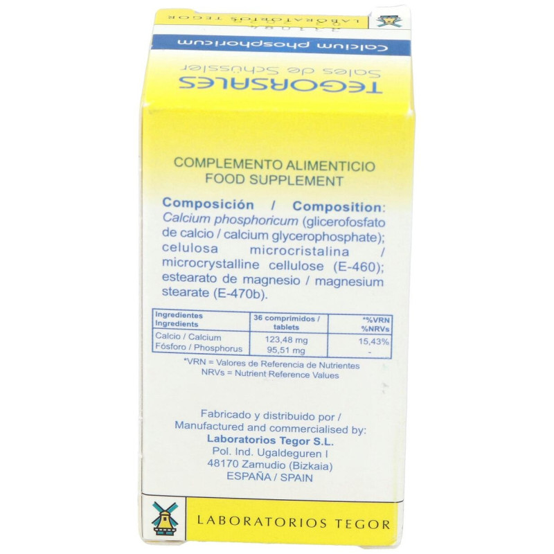 Calcium-Phosp.D6 Tegorsales (Nº2) 350 Comp.20G
