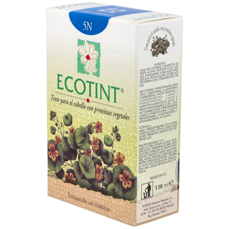Tinte Cabello 5n Castaño Claro 130ml - Ecotint