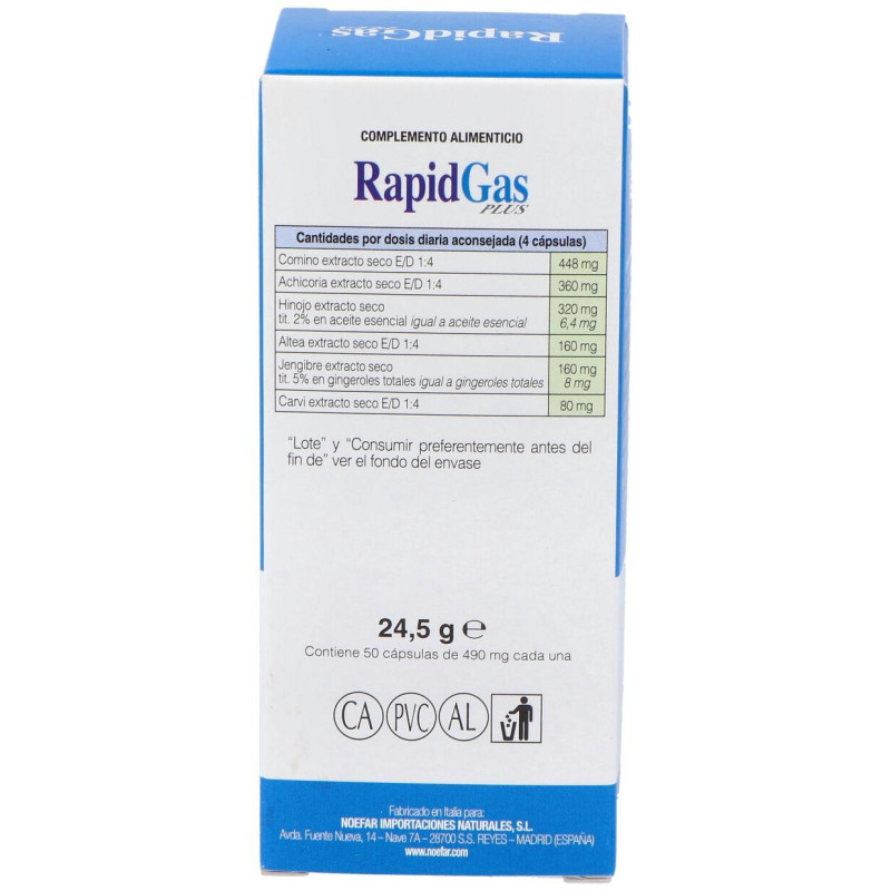Rapidgas Plus 50cap - Noefar