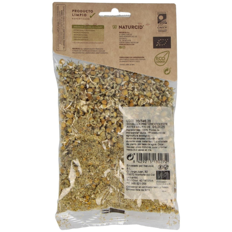 Hiperbio Manzanilla Dulce Ecologica Bolsa 35g - Naturcid
