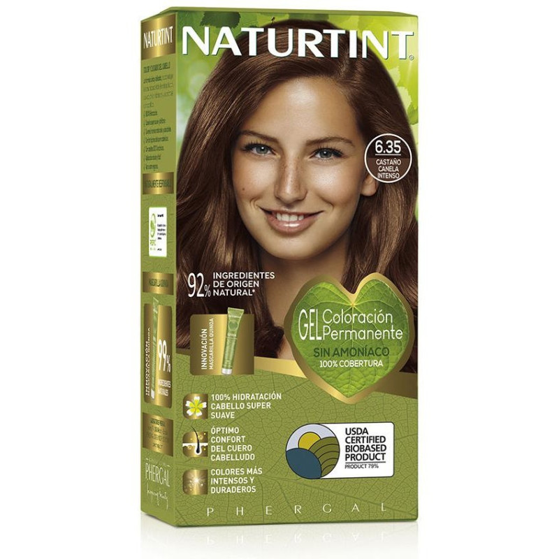 Tinte de Cabello 6.35 Castaño Canela Intenso 1ud - Naturtint