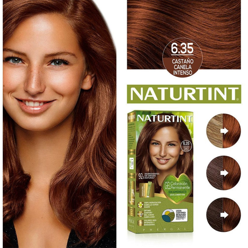 Tinte de Cabello 6.35 Castaño Canela Intenso 1ud - Naturtint
