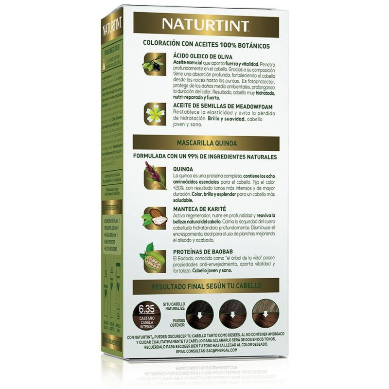 Tinte de Cabello 6.35 Castaño Canela Intenso 1ud - Naturtint