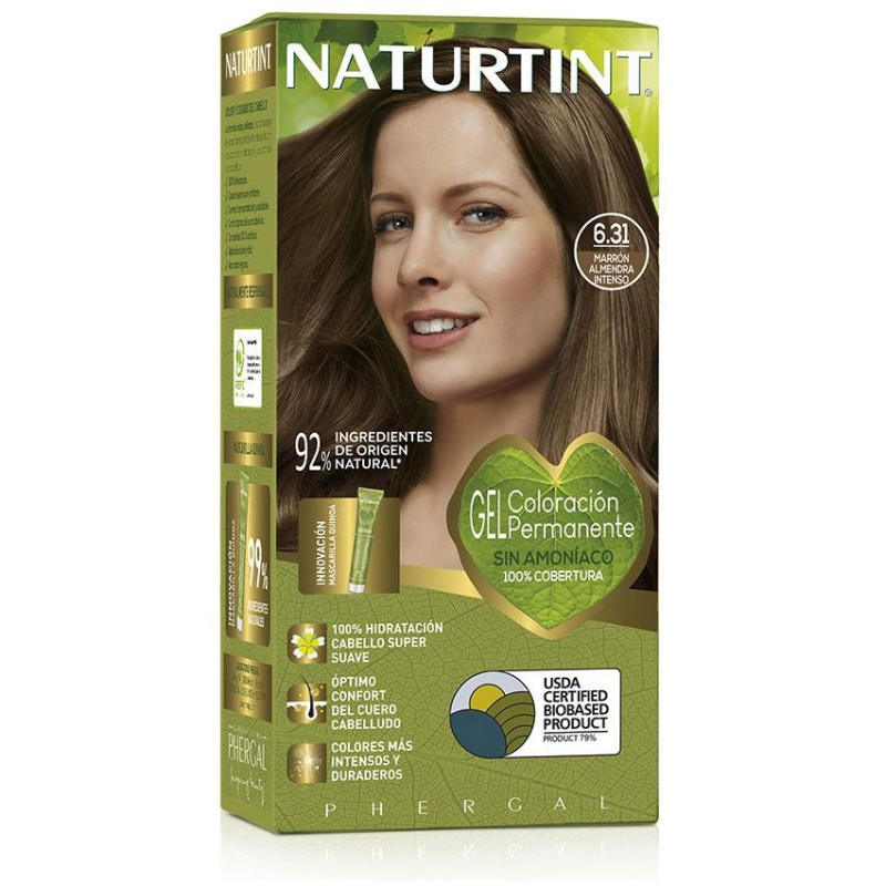 Tinte de Cabello 6.31 Marron Almendra Intenso 1ud - Naturtint
