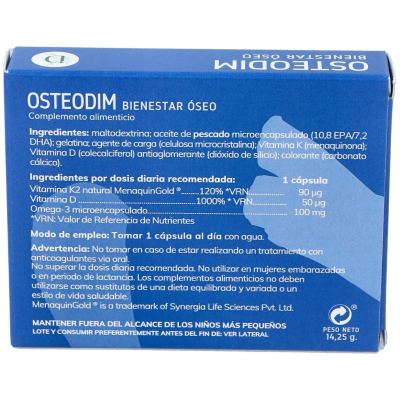 Dimefar Osteodim Bienestar Óseo 30Caps