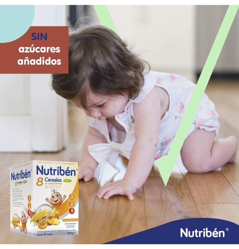 Nutriben 8 Cereales y Miel 4 Frutas, 600 g - Alter Farmacia S.a
