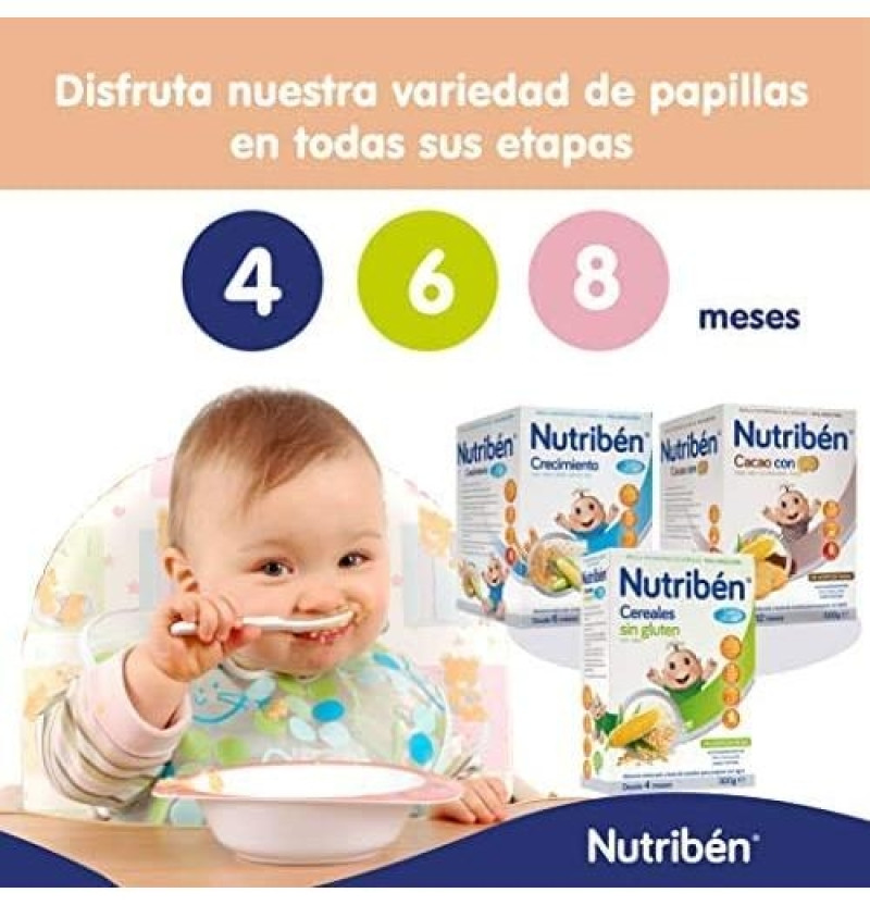 Nutriben 8 Cereales y Miel 4 Frutas, 600 g - Alter Farmacia S.a