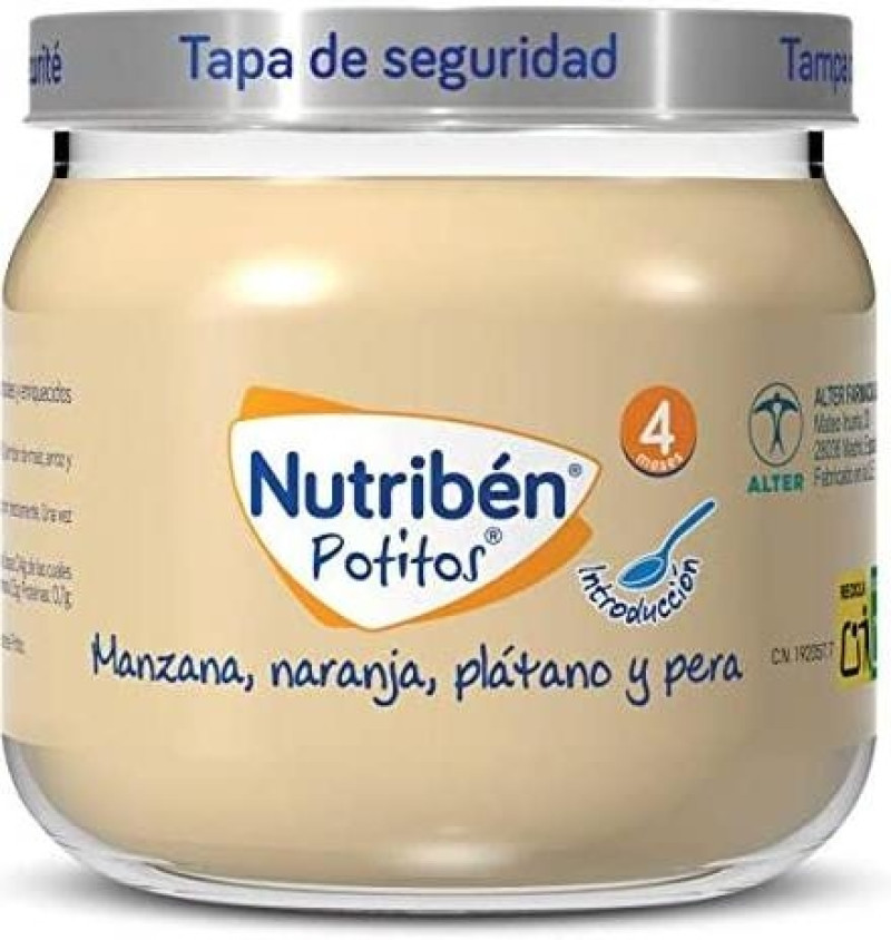 Nutriben Potito Inicio A Las Multifrutas - Manzana Naranja Platano Y Pera. - Alter
