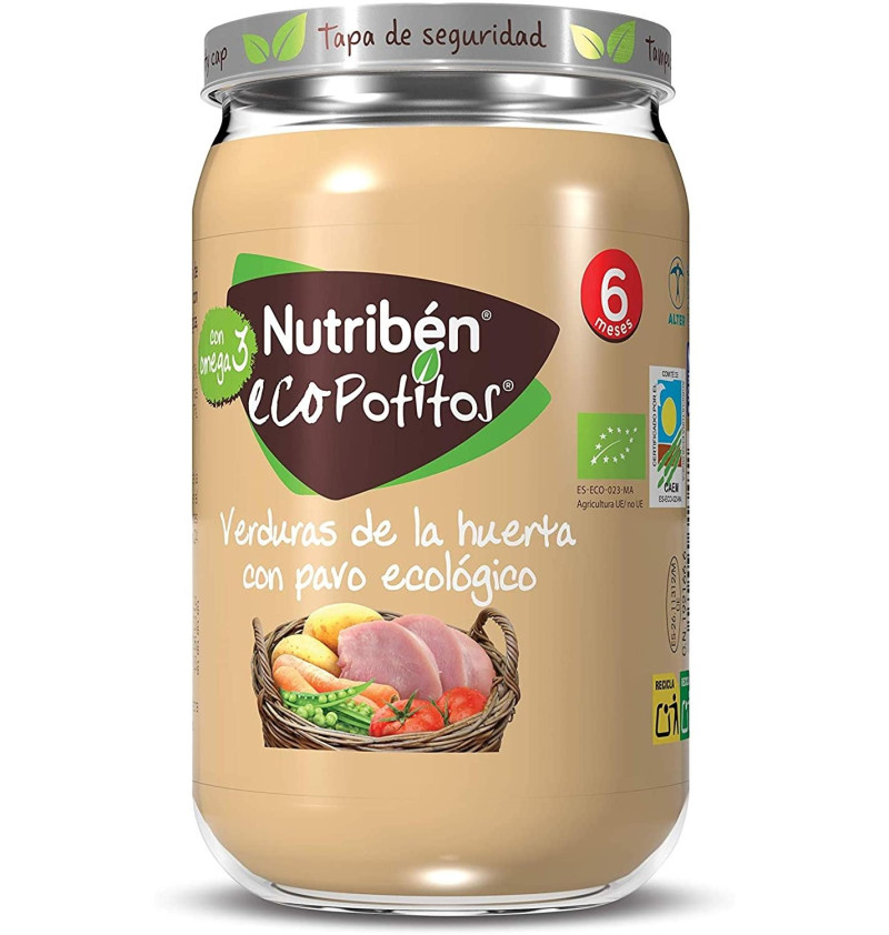 Nutriben Ecopotitos Verduras de la Huerta - con Pavo Ecológico - Alter Farmacia S.a