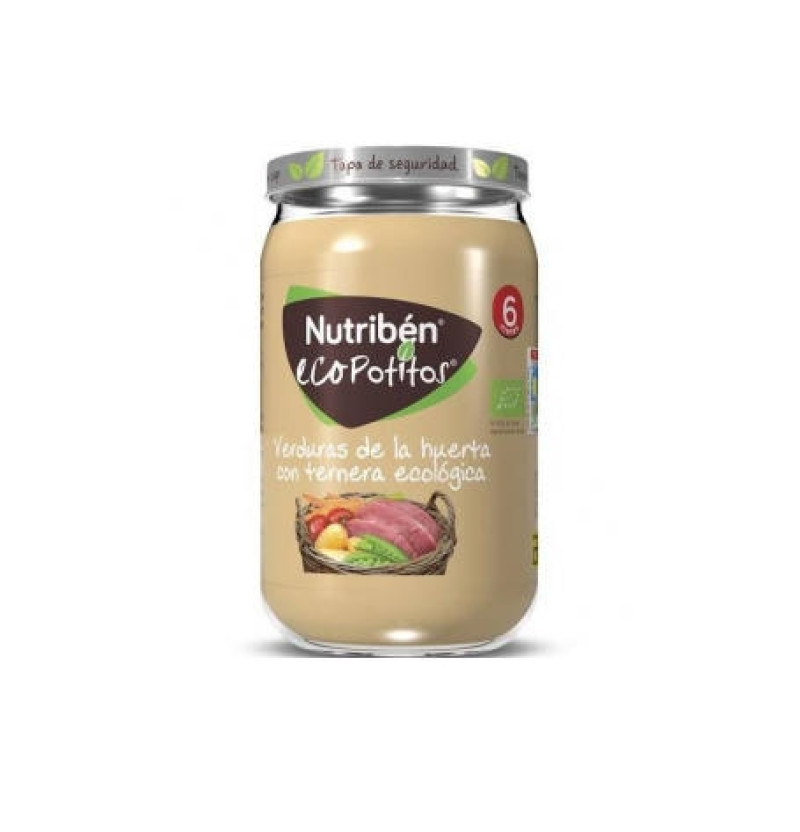 Nutriben Ecopotitos Verduras de la Huerta - con Ternera Ecologica - Alter Farmacia S.a