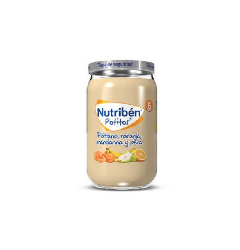 Nutriben Potitos Platano Mandarina Pera y Galleta, 2 Envases - Alter Farmacia S.a