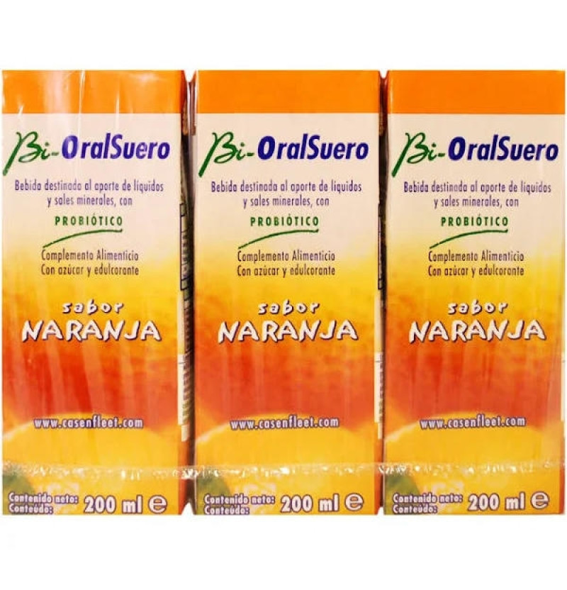 Bioralsuero (3 Tetrabrick 200 ml Sabor Fresa) - Casen Fleet