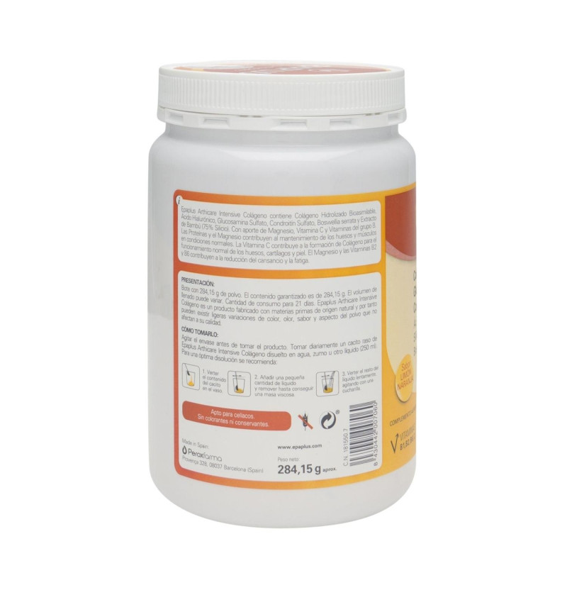 Epaplus Colageno+hialuronico+condroitin+magnesio - 21 Dias (1 Bote 284,15 g Sabor Limon) - Peroxfarma