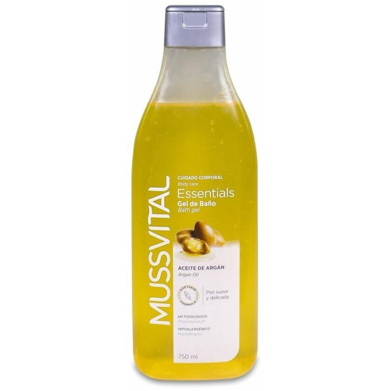 Essentials Gel de Baño Aceite de Argán, 750 ml - Mussvital