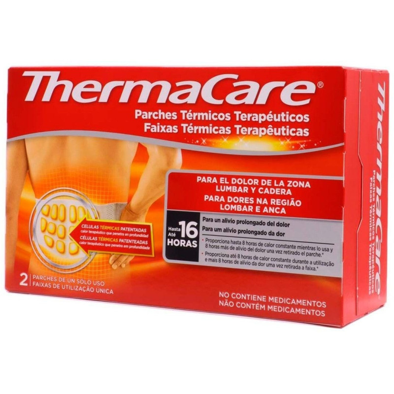 Thermacare Zona Lumbar y Cadera Parches Termicos 2uds - Welnia