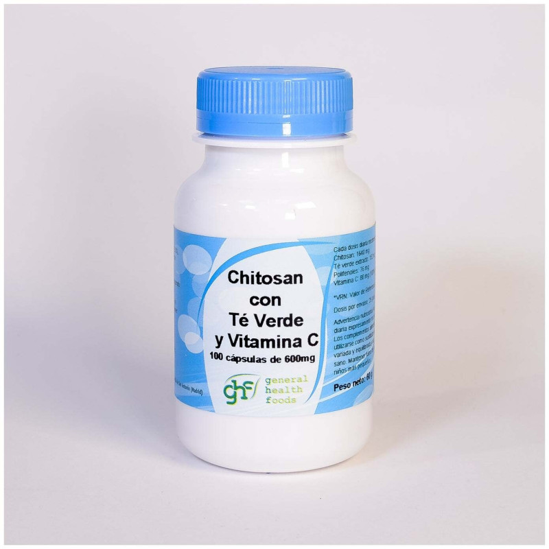 Chitosán + Té Verde + Vitamina C 600mg 100cáps - Ghf