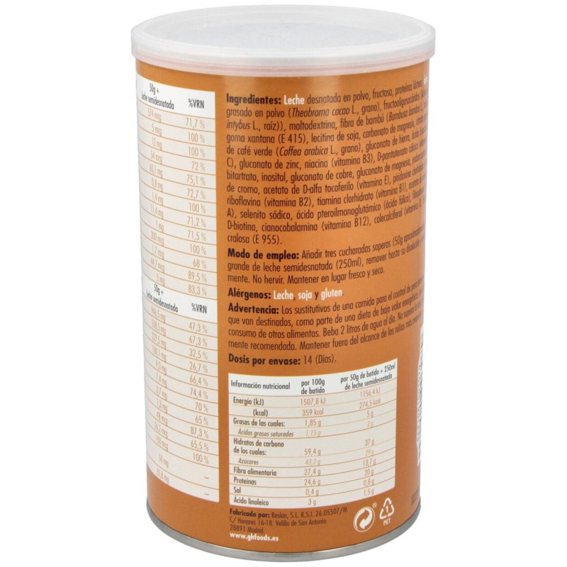 Batido Control De Peso Sabor Chocolate 700Gr. 2