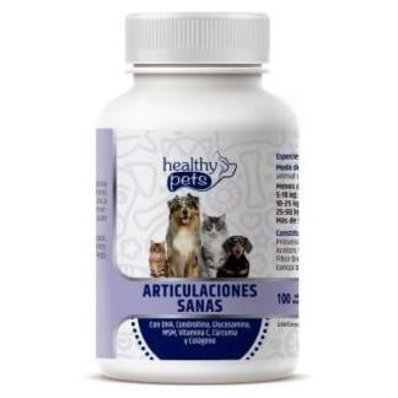 Articulaciones Sanas Perros y Gatos 100comp - Healthy Pets