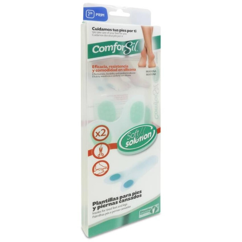 Plantillas Silicona Pies Cansados Talla L, 2 Unidades - Comforsil