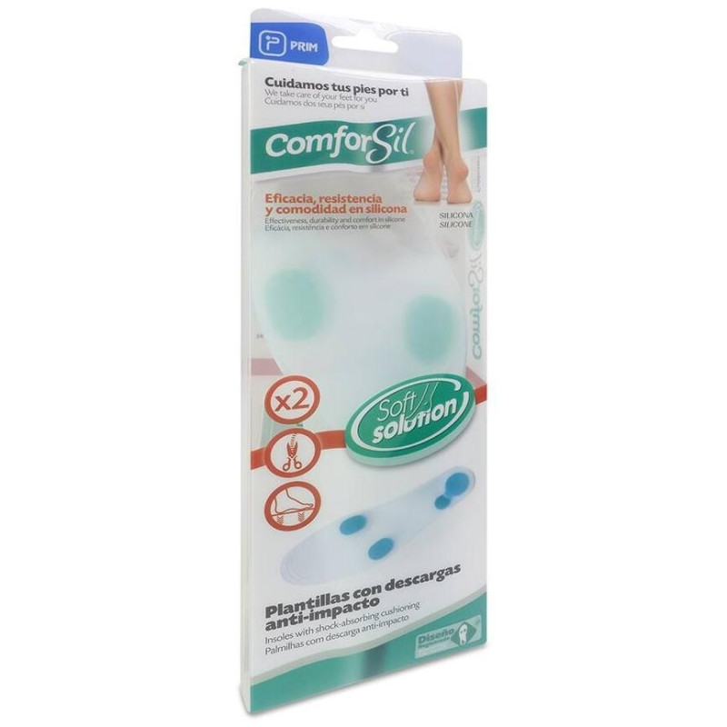 Plantilla de Silicona Anti - Impacto Talla L, 1 Par - Comforsil